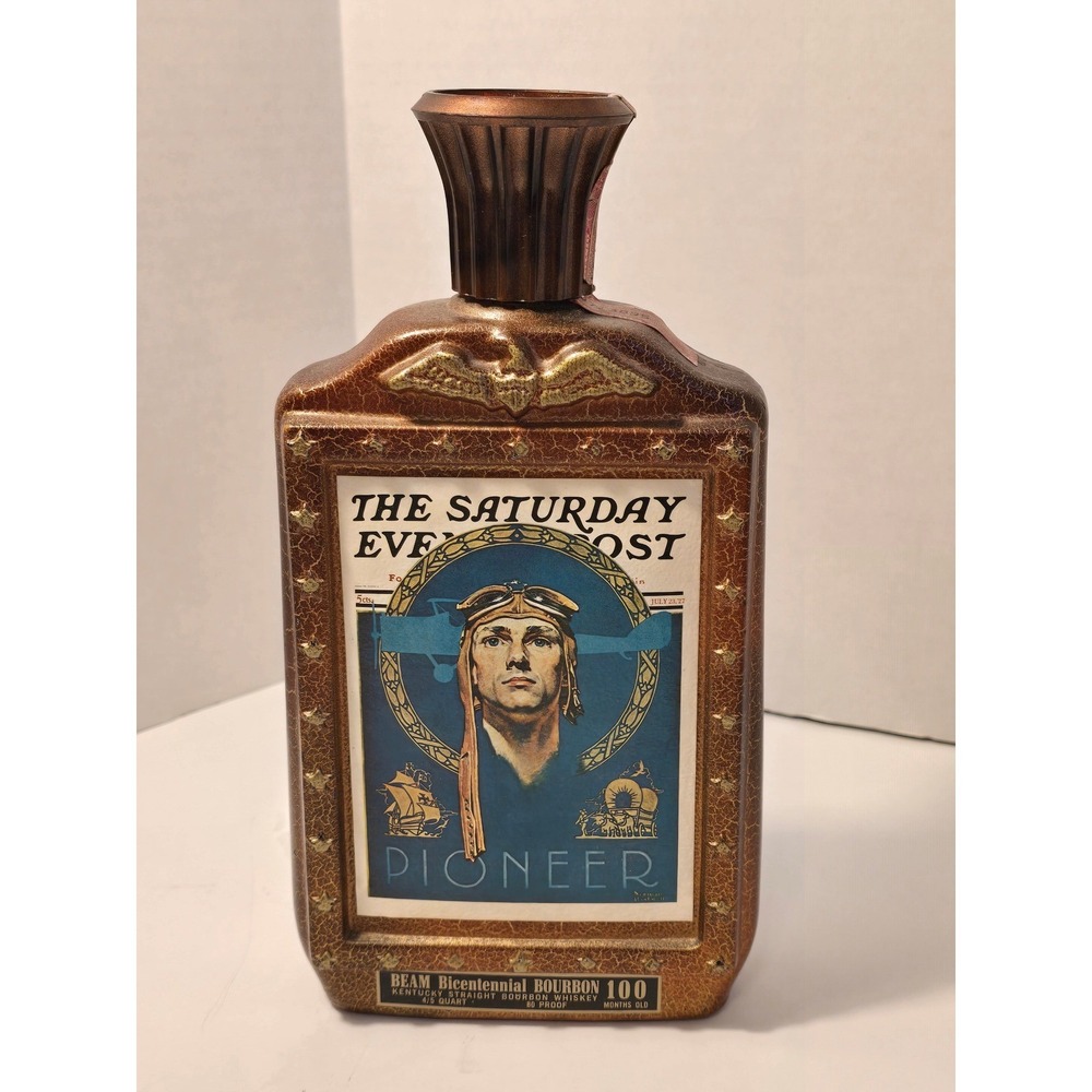 Beam Bicentennial Limited Series 1976 Bourbn Whisky Decanter Norman‎ Rockwell